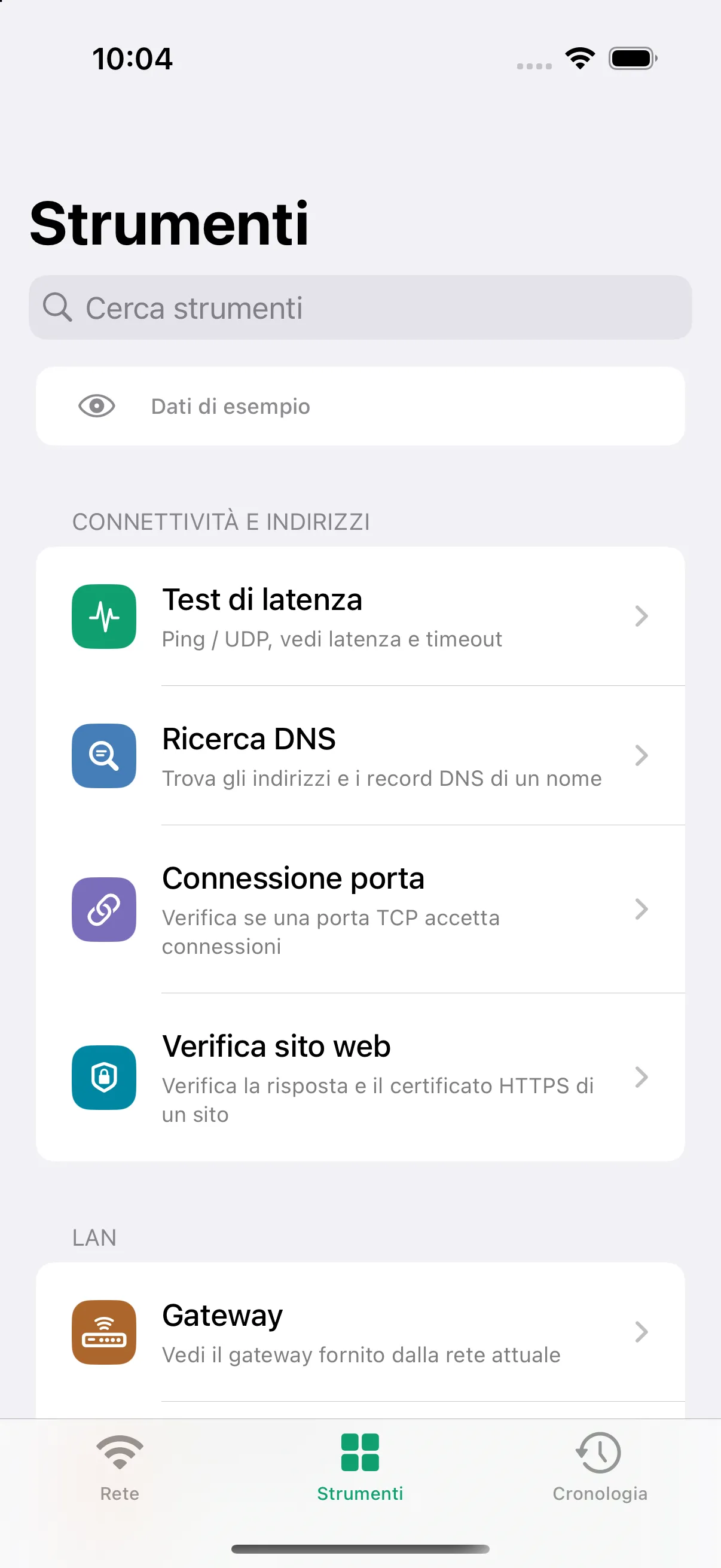 La scheda «Strumenti»